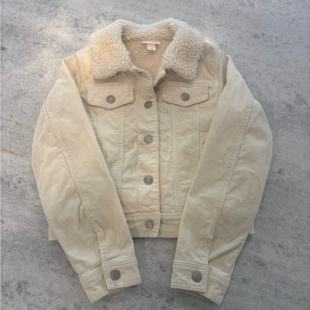 Cat & Jack Cream Sherpa-Lined Jacket